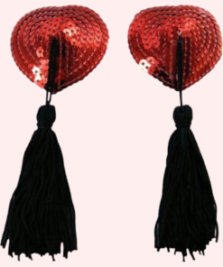 Cubre pezones lentejuelas rojas