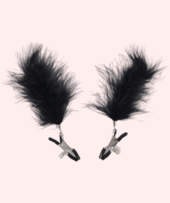 Pinzas pezoneras con plumas