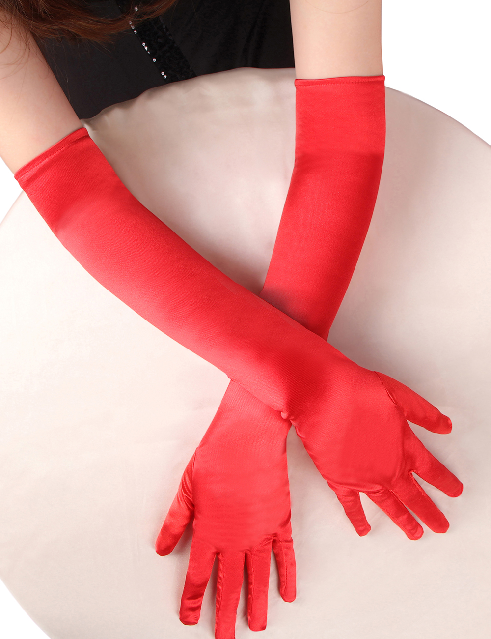 Guantes largos simulación satin - Imagen 6