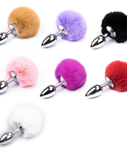 Plug Anal Metálico con Pompón