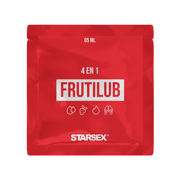 Sachet Lubricante 4 en 1 Frutilla 5ml